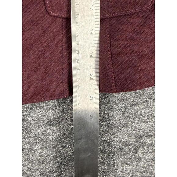 Kirkland Hall Jacket Women M Medium Red Button Up Long Sleeve Wool Pockets - Picture 5 of 6